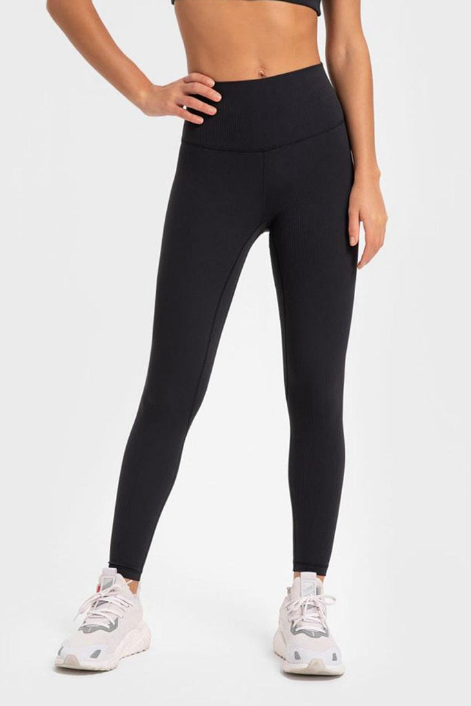 Highly Stretchy Wide Waistband Yoga Leggings - 1 New Age Outlet