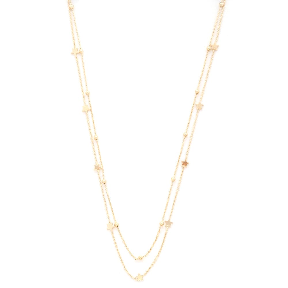 Dainty Star Charm Beaded Layered Necklace