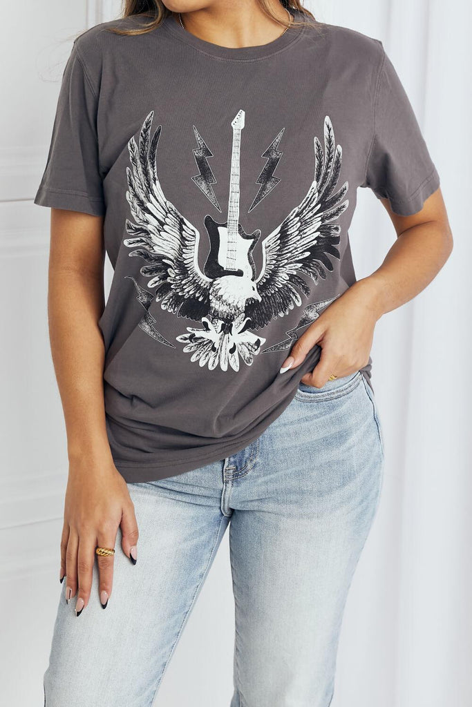 mineB Full Size Eagle Graphic Tee Shirt - 1 New Age Outlet