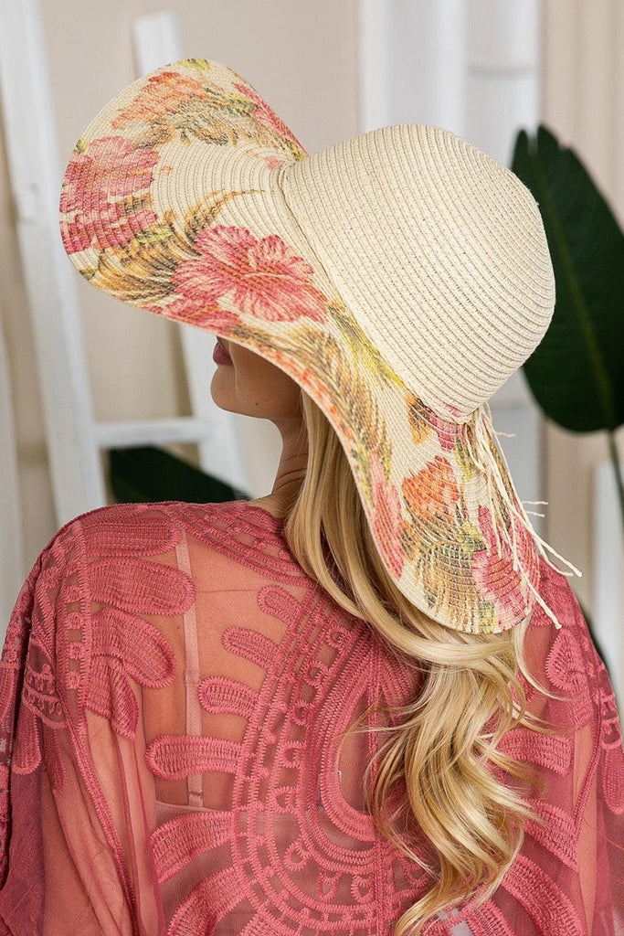Justin Taylor Floral Bow Detail Sunhat - 1 New Age Outlet