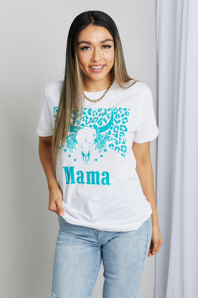 mineB Full Size MAMA Animal Graphic Tee Shirt - 1 New Age Outlet